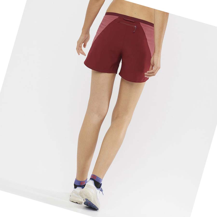 Bermudas Salomon CROSS 5'' Mujer Rojos | MX 2344XYU